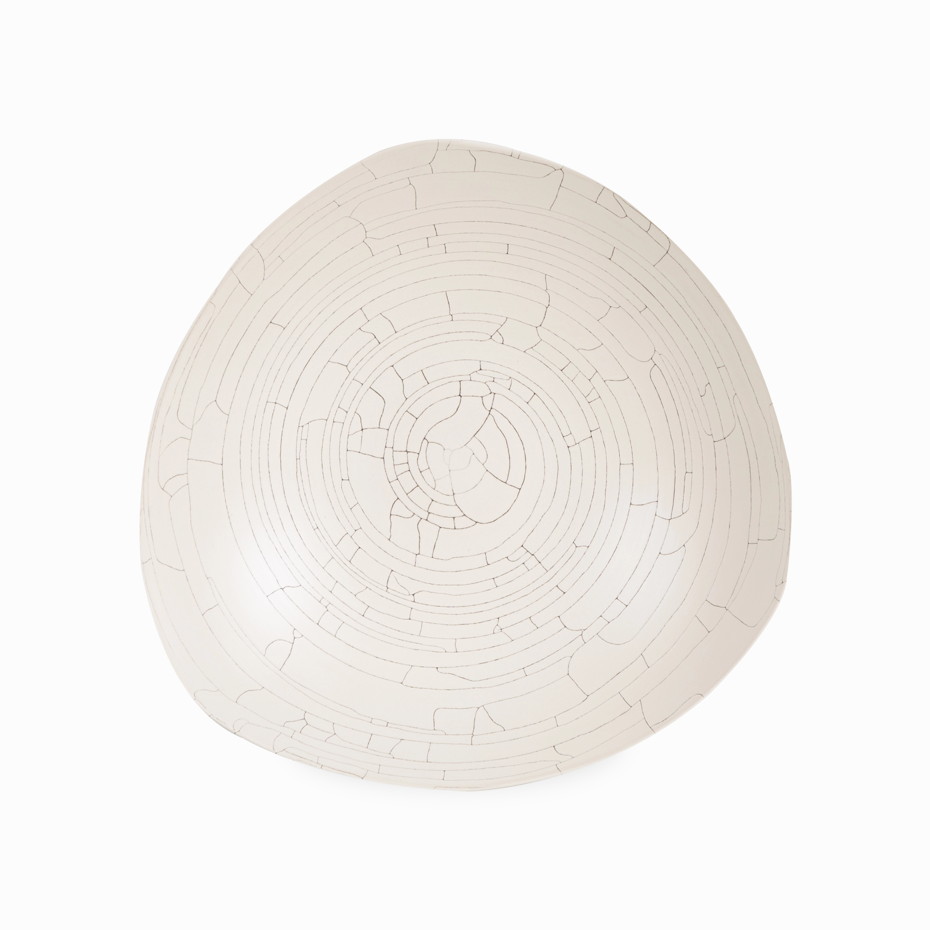 Crackle Triangolo Plate Bowl