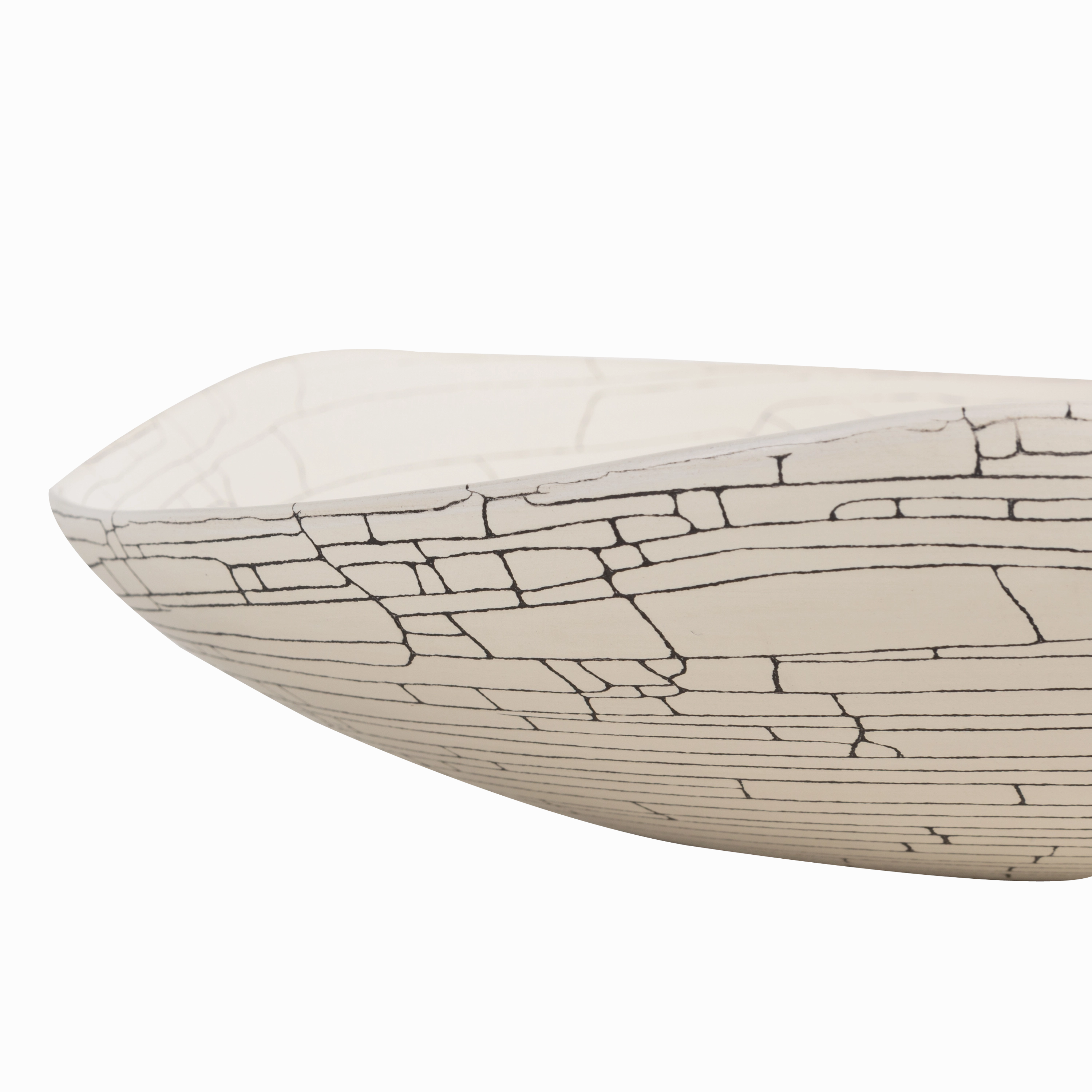 Crackle Triangolo Plate Bowl