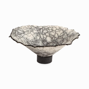 Crackled Footed Bowl elegant wall decor