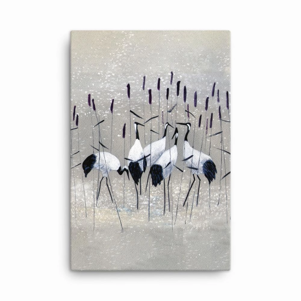 Crane family - canvas