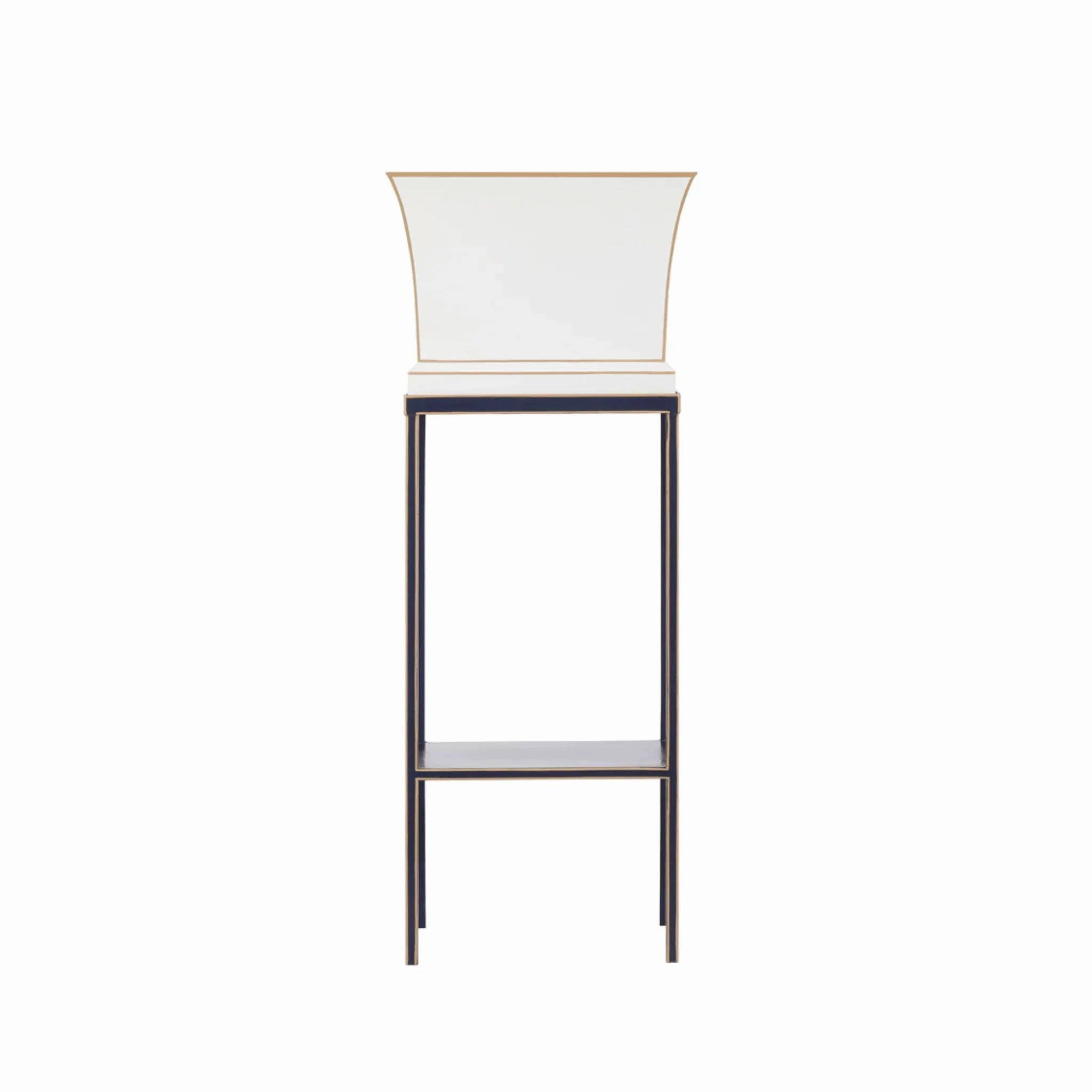 Cream & Navy Morrow Tole Planter
