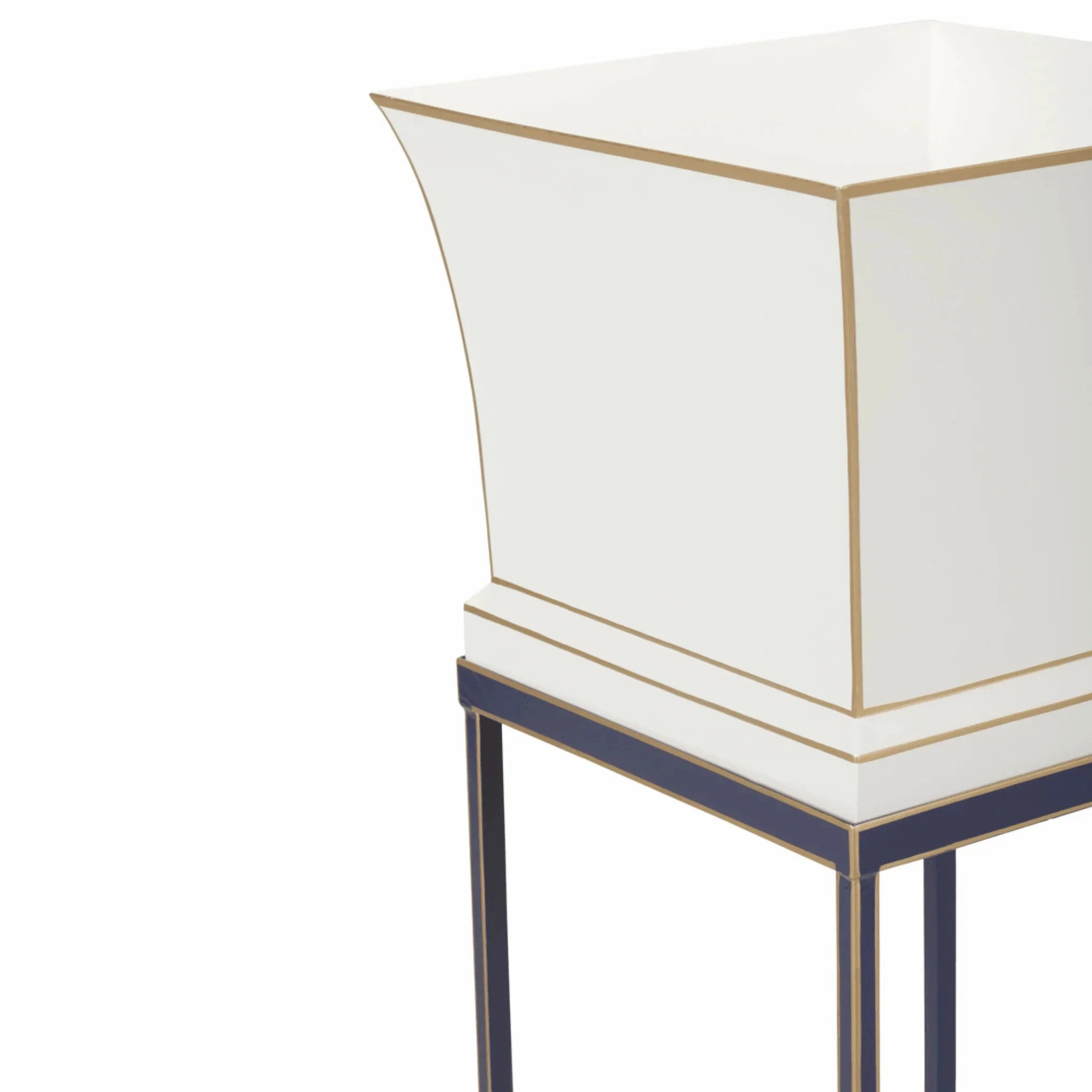 Cream & Navy Morrow Tole Planter