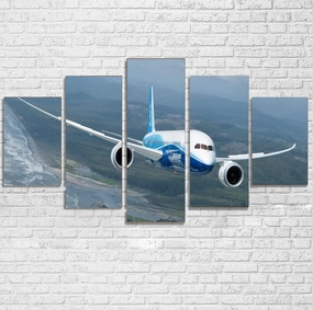 Cruising Boeing 787 Printed Multiple Canvas Poster canvas mural art