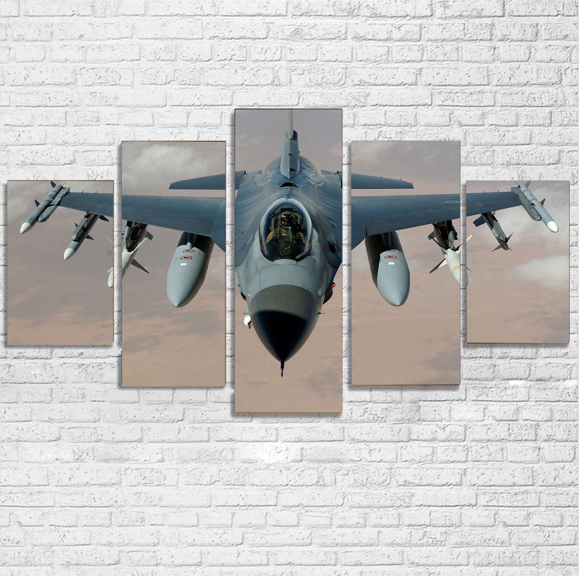 Cruising Fighter Jet 16 Printed Multiple Canvas Poster canvas mural art