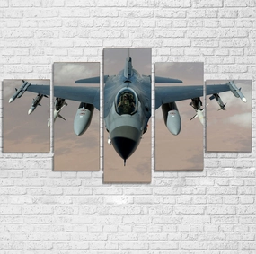 Cruising Fighter Jet 16 Printed Multiple Canvas Poster canvas mural art