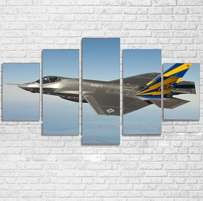 Cruising Fighter Jet 35 Printed Multiple Canvas Poster canvas mural art