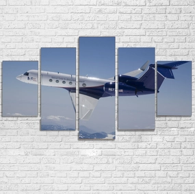Cruising Gulfstream Jet Printed Multiple Canvas Poster canvas mural art