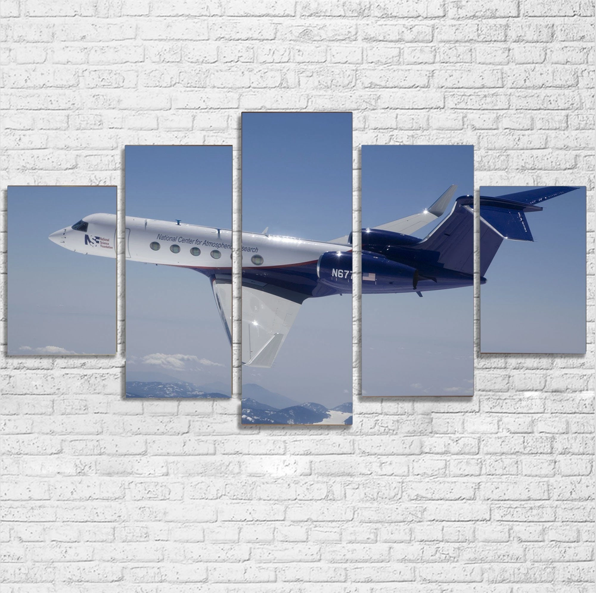 Cruising Gulfstream Jet Printed Multiple Canvas Poster canvas mural art