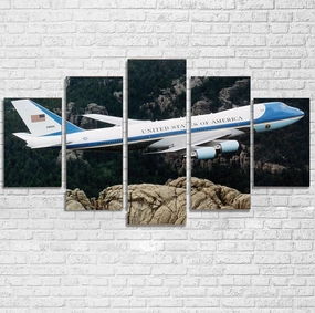 Cruising United States of America Boeing 747 Printed Multiple Canvas Poster canvas mural art