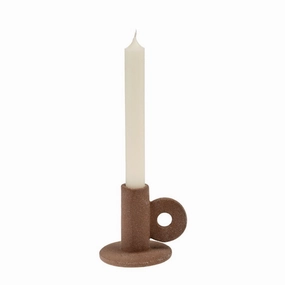 Cruz Candle Holder, Mocha interior room decor