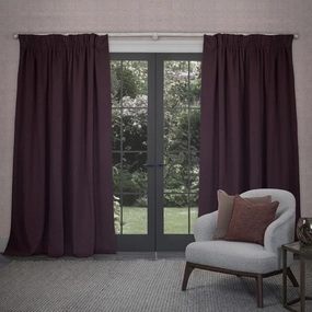 Cube Velvet Pencil Pleat Curtains Mauve patterned fashion rug  