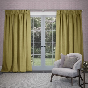 Cube Velvet Pencil Pleat Curtains Mustard patterned fashion rug  