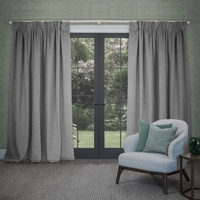 Cube Velvet Pencil Pleat Curtains Steel patterned fashion rug  