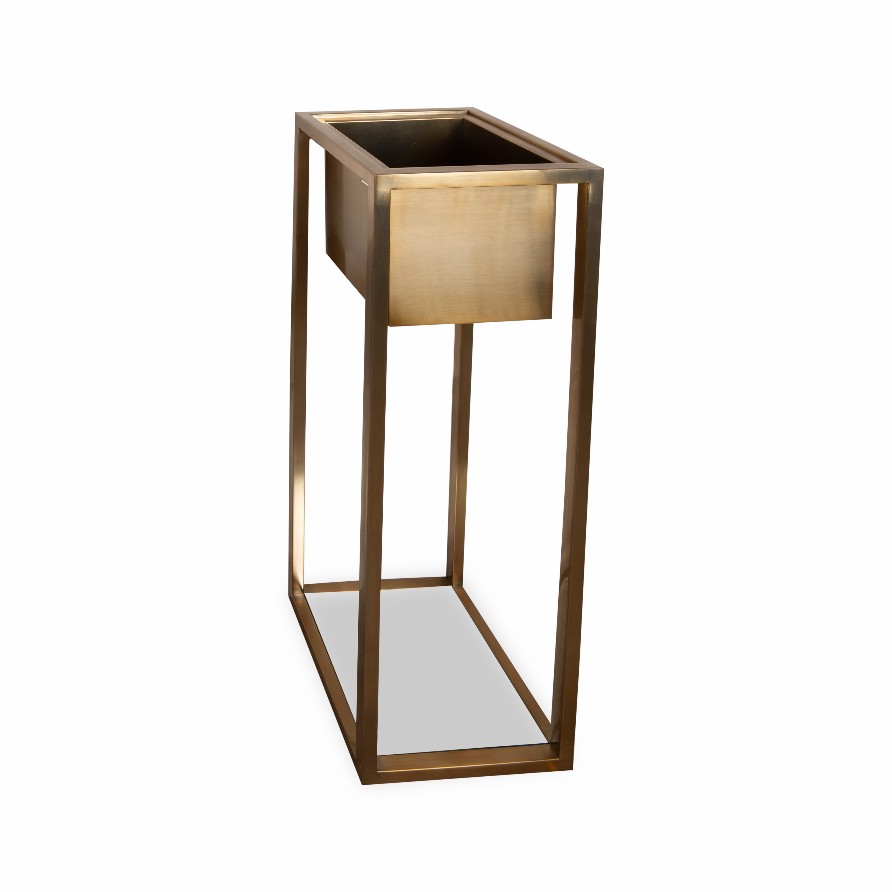 Cuboid Brass Planter