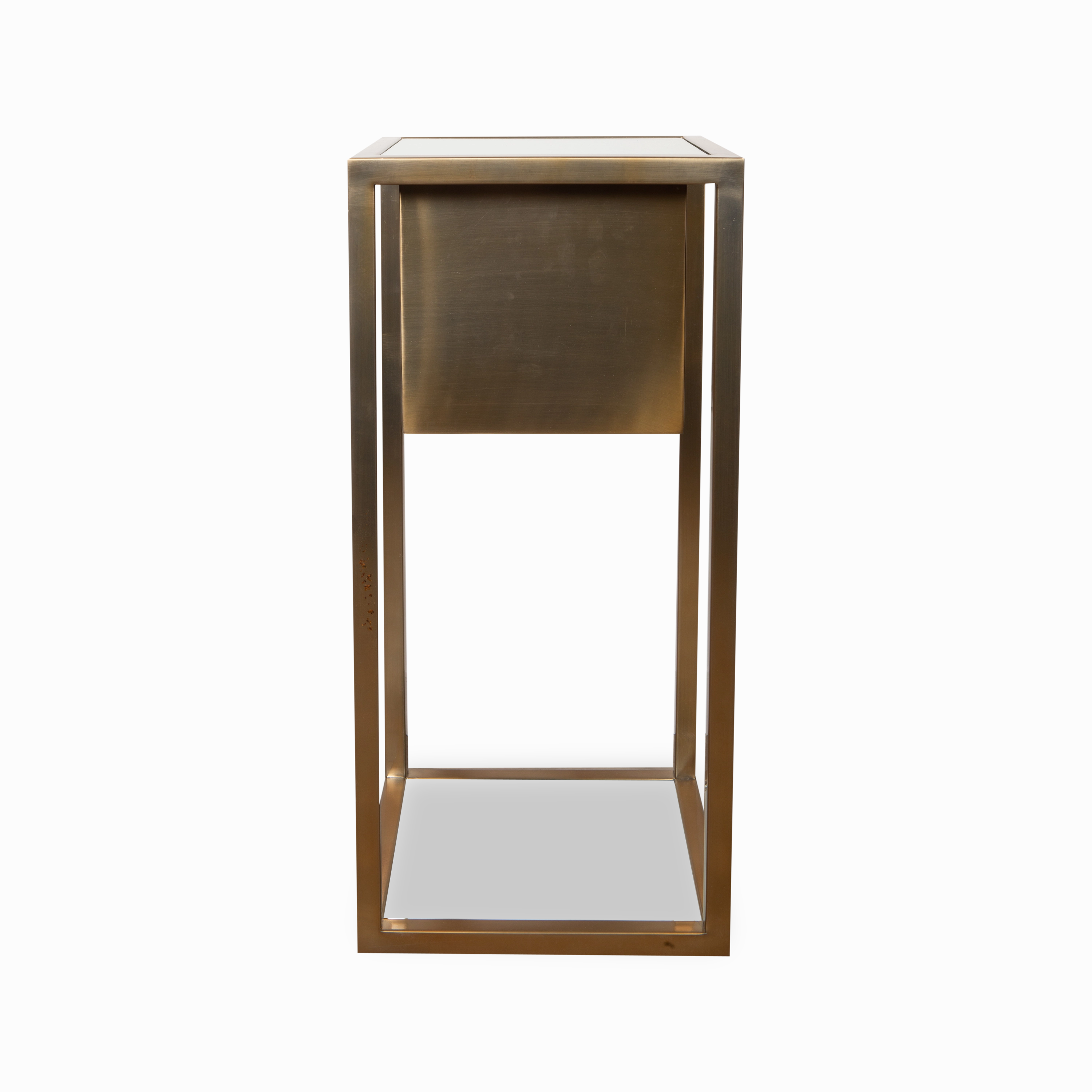 Cuboid Brass Planter