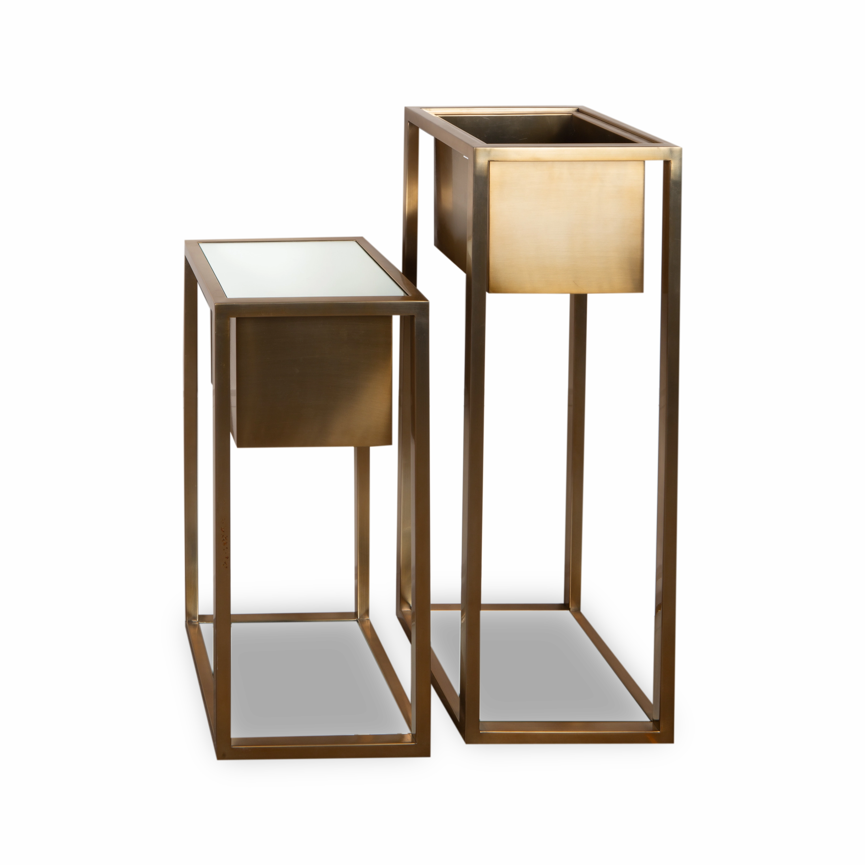 Cuboid Brass Planter elegant wall decor