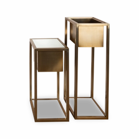 Cuboid Brass Planter elegant wall decor