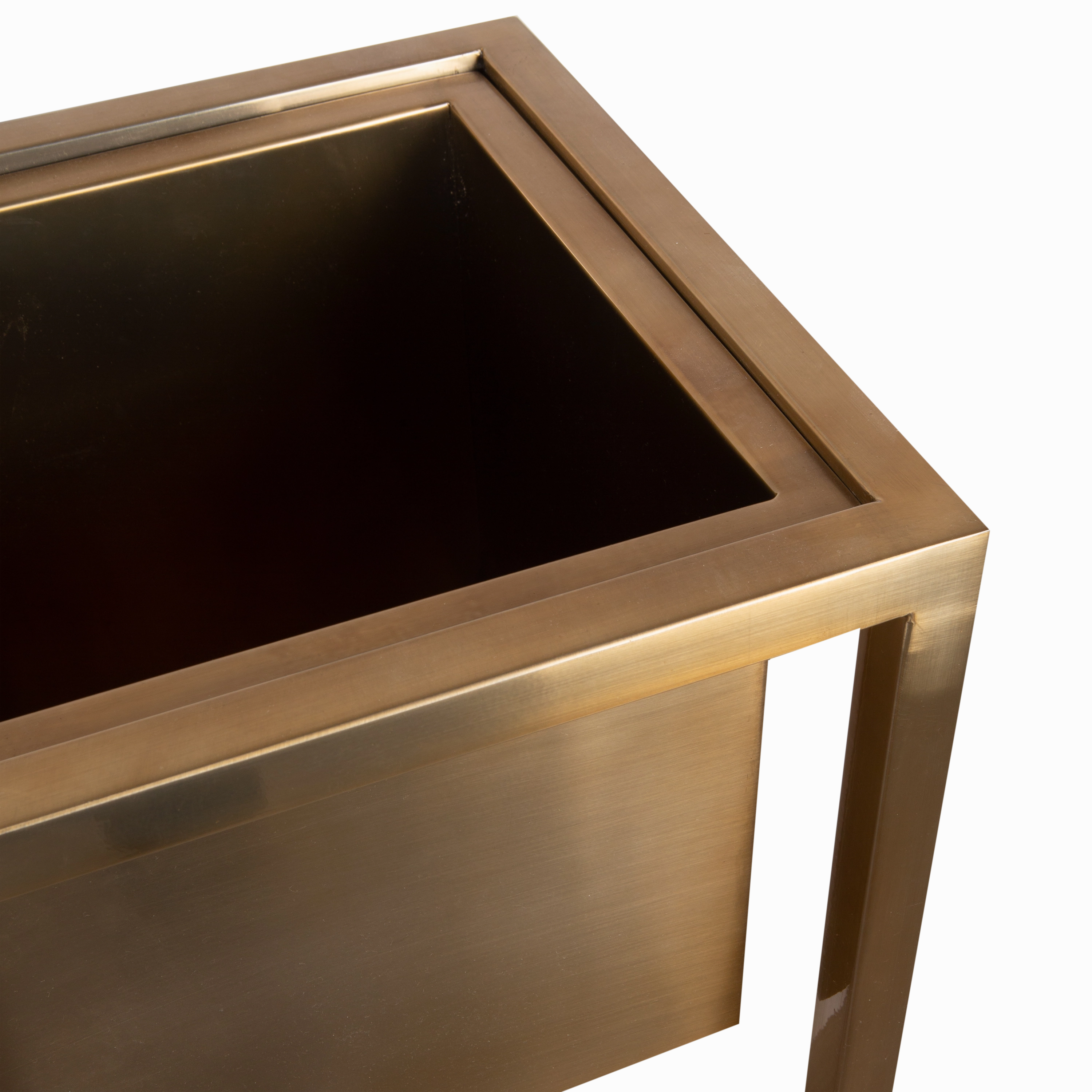 Cuboid Brass Planter
