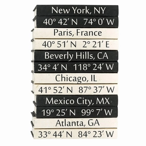 Custom Coordinates Decorative Books home display ornament