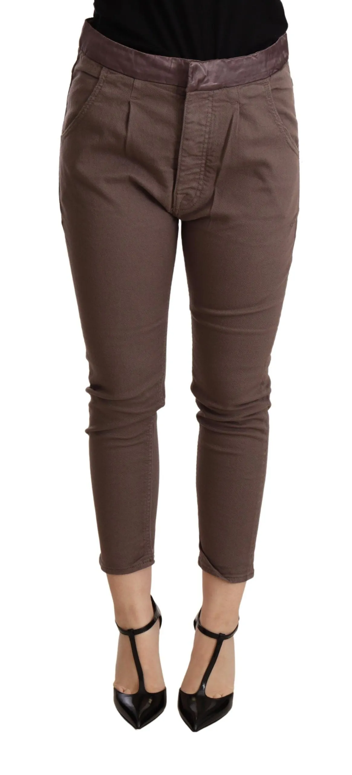 CYCLE Skinny Stretch Damenhose mit mittlerer Taillenhöhe und Cropped-Länge