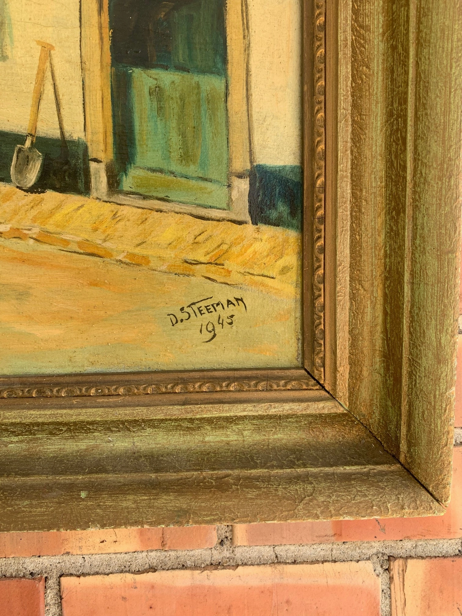 D. STEEMAN OIL PAINTING ON CANVAS ON RURAL HOME