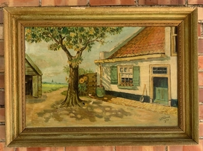 D. STEEMAN OIL PAINTING ON CANVAS ON RURAL HOME classic mural painting