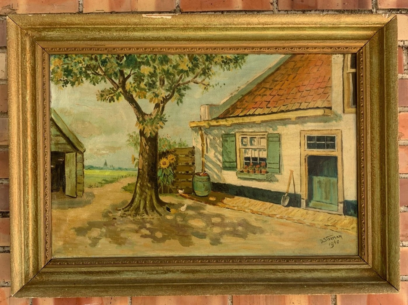 D. STEEMAN OIL PAINTING ON CANVAS ON RURAL HOME classic mural painting