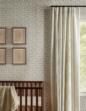 Dainty Leaves Linen Curtain Panel by Rylee   Cru decorative tabletop item
