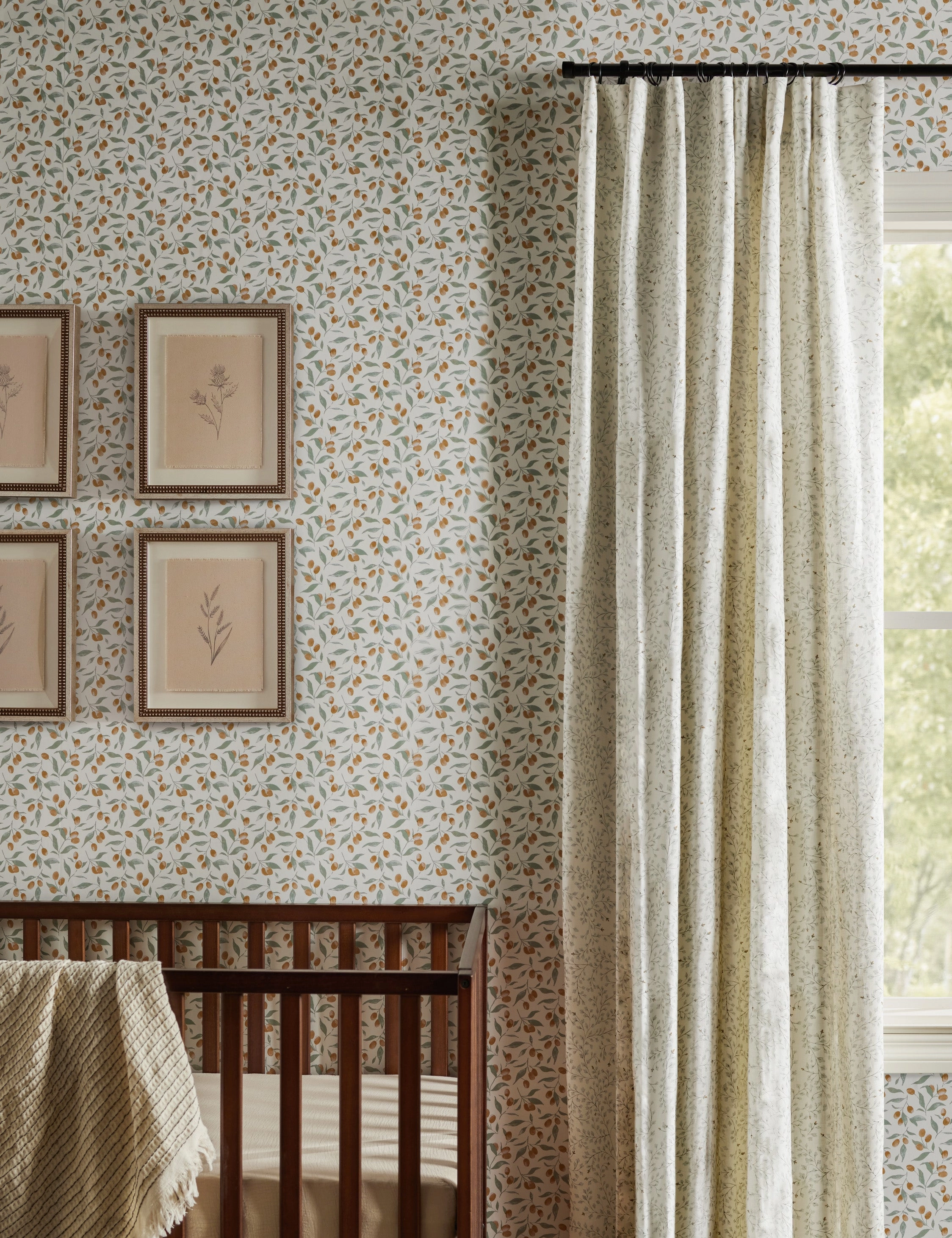 Dainty Leaves Linen Curtain Panel by Rylee   Cru decorative tabletop item