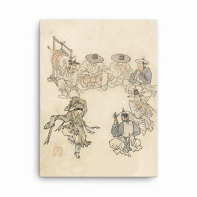 Dancing Child, Mudong, Kim Hong-do - Canvas canvas mural art