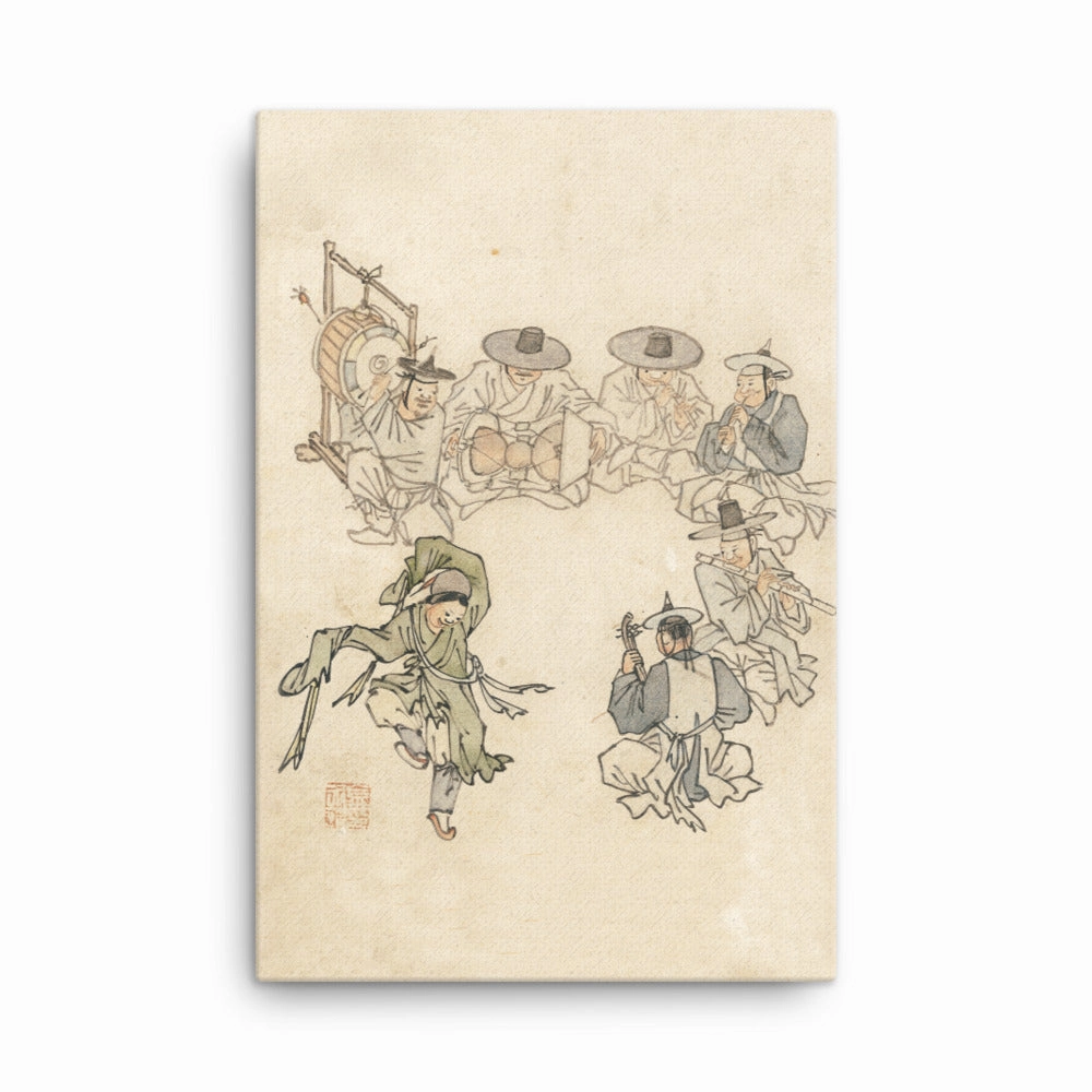 Dancing Child, Mudong, Kim Hong-do - Canvas