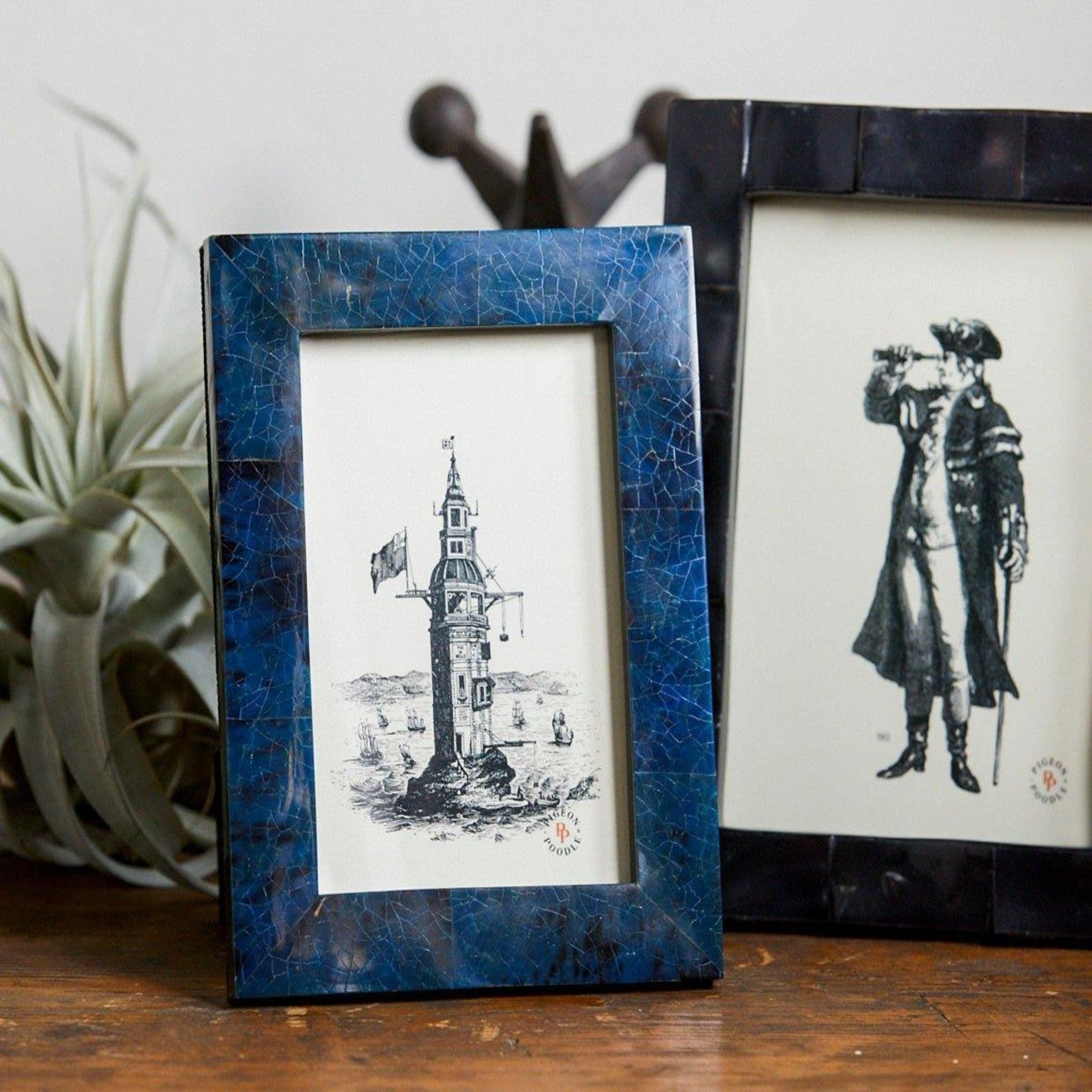 Dark Blue Pen Shell Colmar Picture Frame in Three Different Sizes