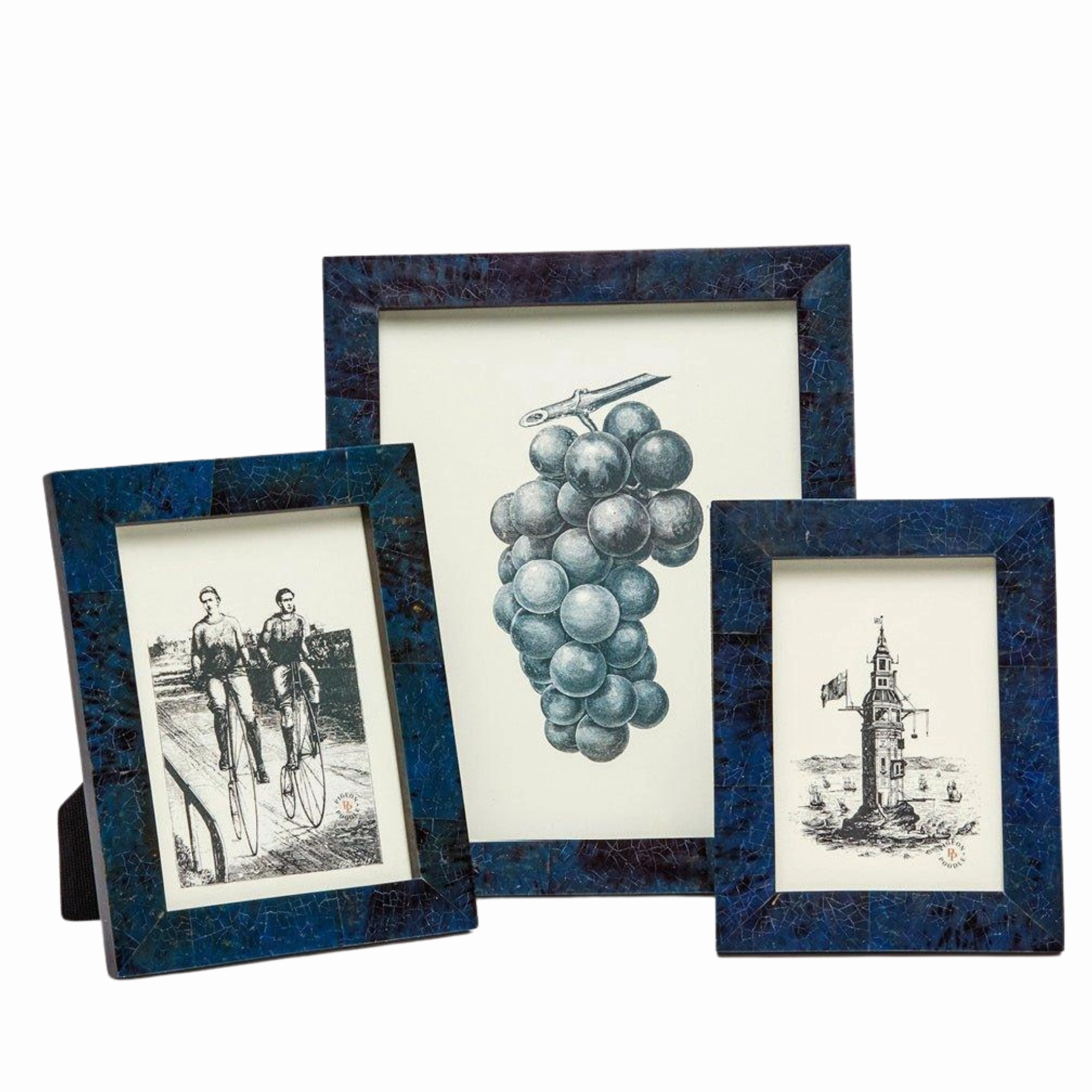 Dark Blue Pen Shell Colmar Picture Frame in Three Different Sizes