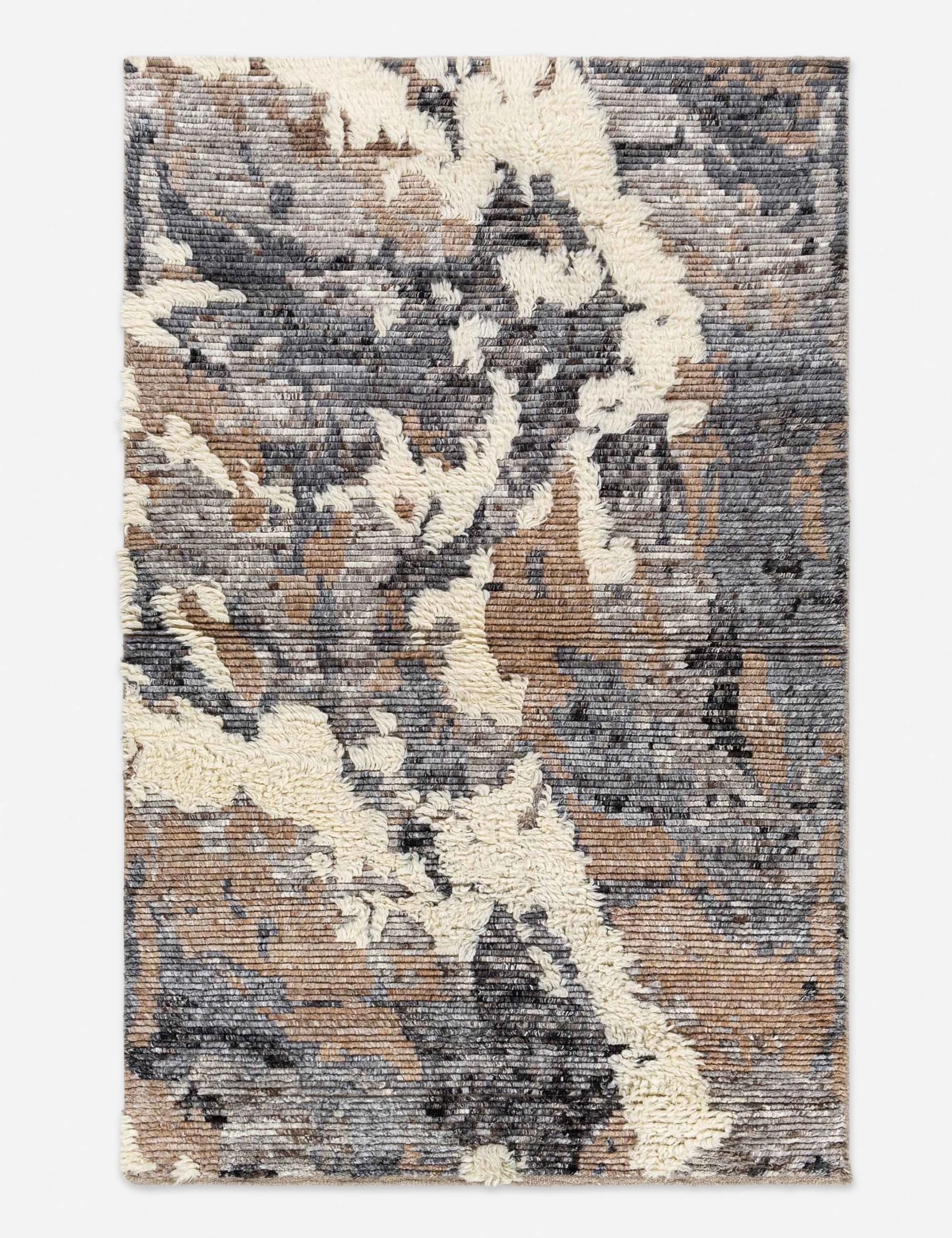 Dasia Hand-Knotted Wool Moroccan Shag Rug trendy fashion rug
