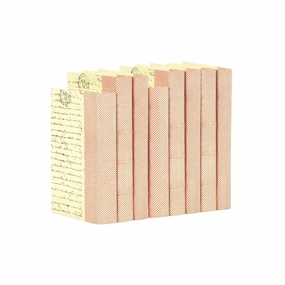 Decorative Books in Chevron Textured Red and White home display ornament