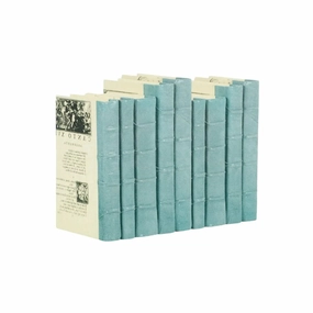 Decorative Books in Shagreen Aqua home display ornament