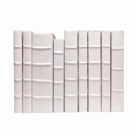 Decorative Books in Solid White home display ornament