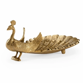 Decorative Brass Peacock Dish home display ornament