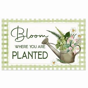 Decorative Floor Mat - Bloom Where You Are Planted 18 x 30 modern fashion carpet