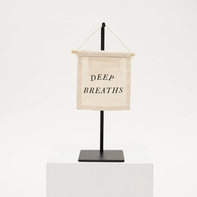 Deep Breaths - Canvas Wall Sign framed wall decor