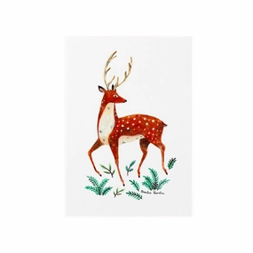 Deer Art Print 5x7 framed wall decor