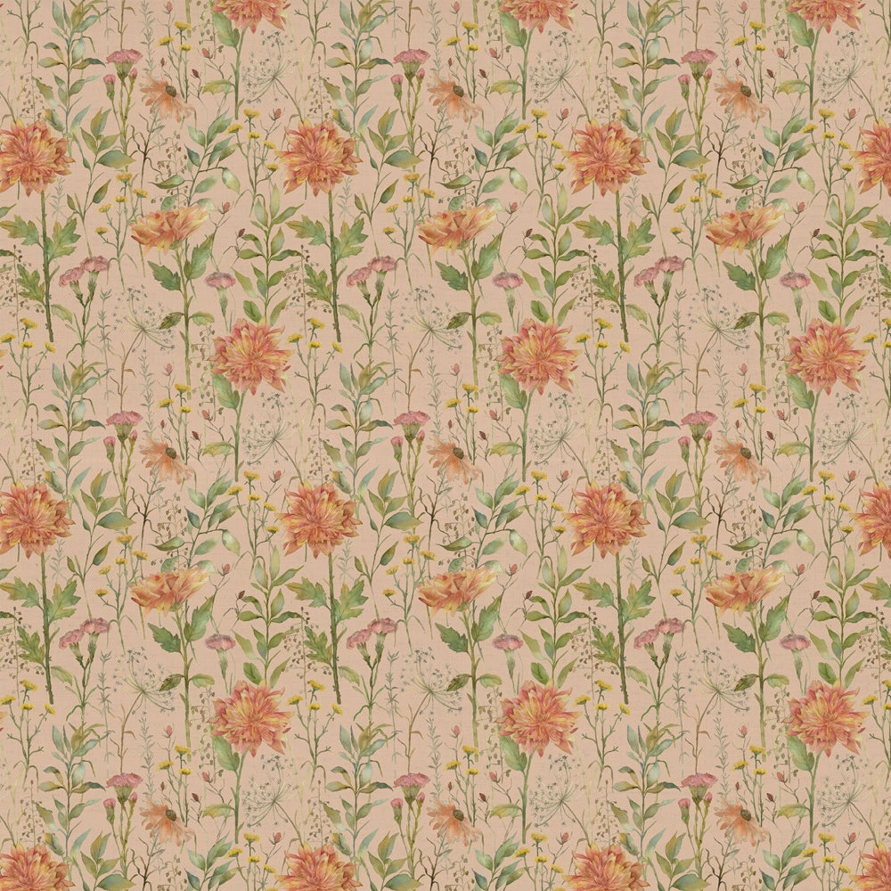 Delamere Printed Cotton Fabric (By The Metre) Apricot