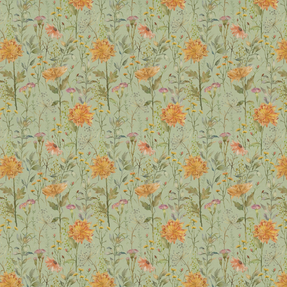 Delamere Printed Cotton Fabric (By The Metre) Sage