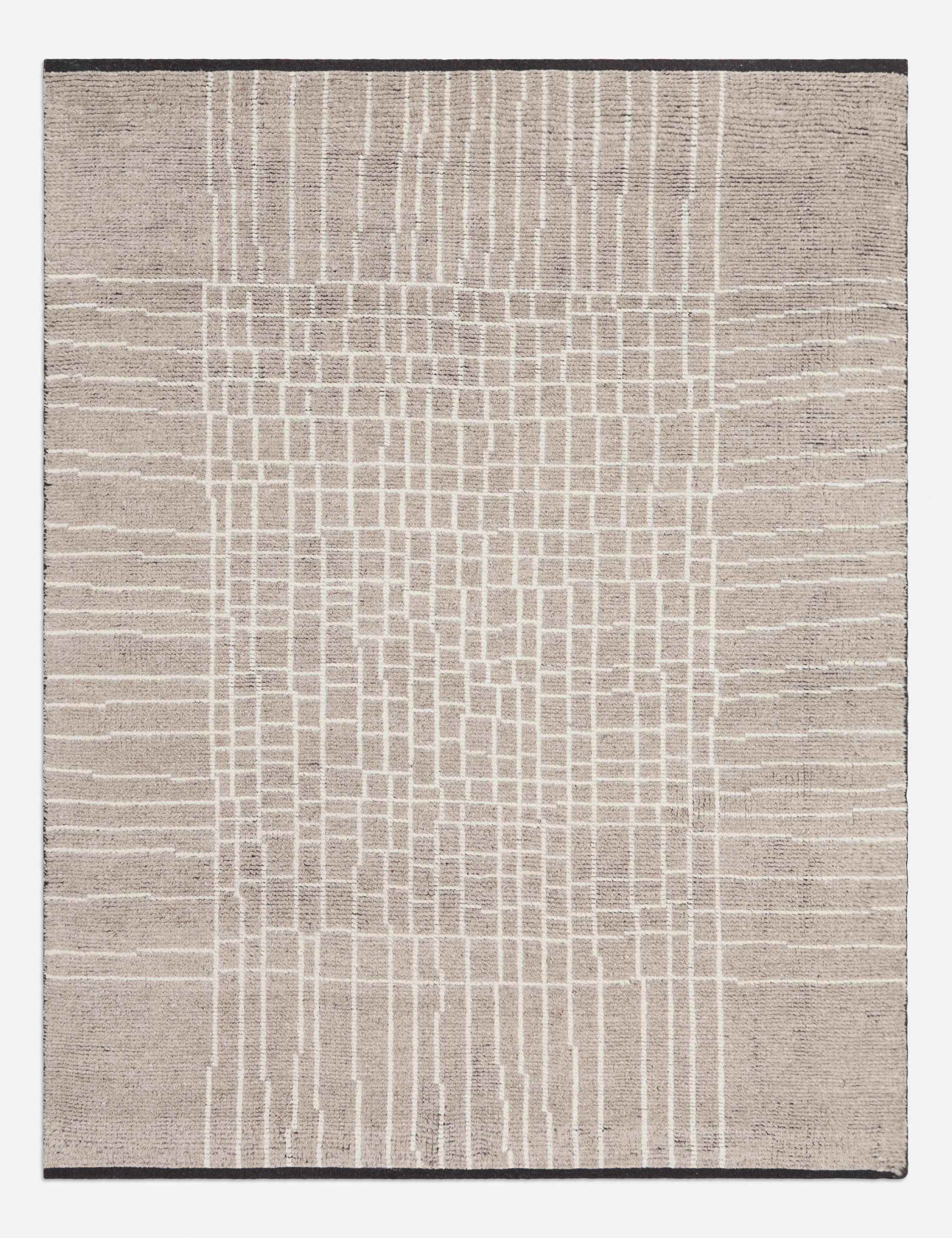 Diora Moroccan-Style Hand-Knotted Wool Rug trendy fashion rug