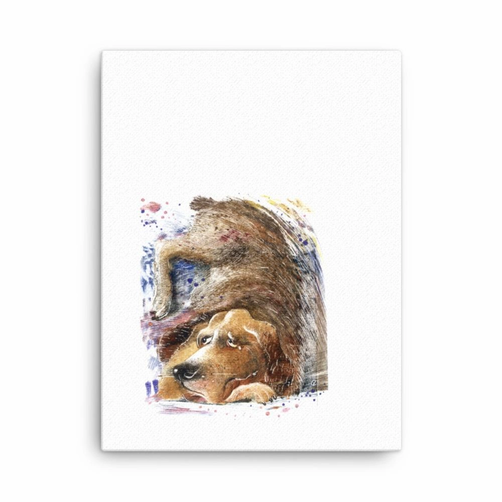Dom dog - canvas canvas mural art