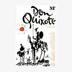 Don Quixote 1982 Print vintage woodcut wallpaper