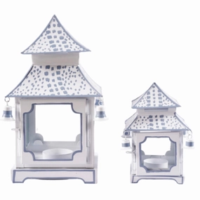 Dot French Blue Pagoda Lantern home display ornament