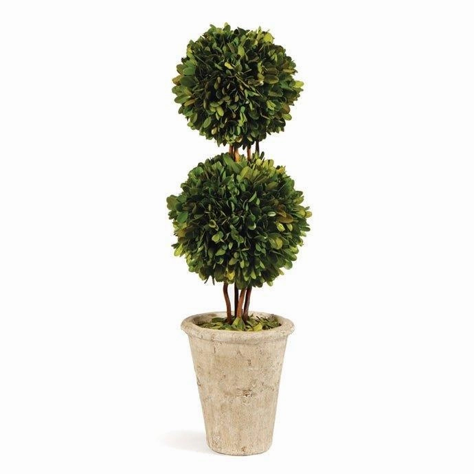 Double Sphere Boxwood Topiary home display ornament