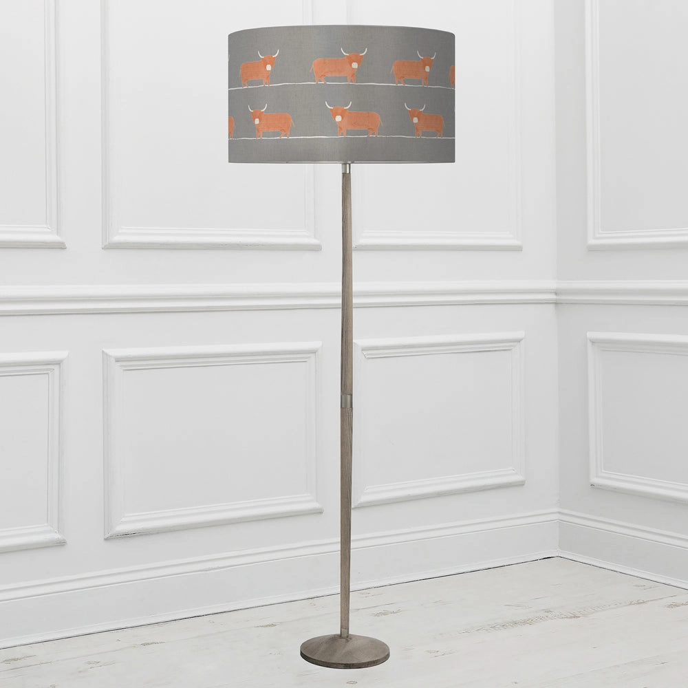 Dougal Eva & Solensis Complete Floor Lamp Grey/Granite