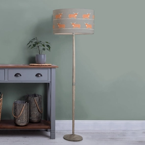 Dougal Eva & Solensis Complete Floor Lamp Grey/Granite patterned fashion rug  